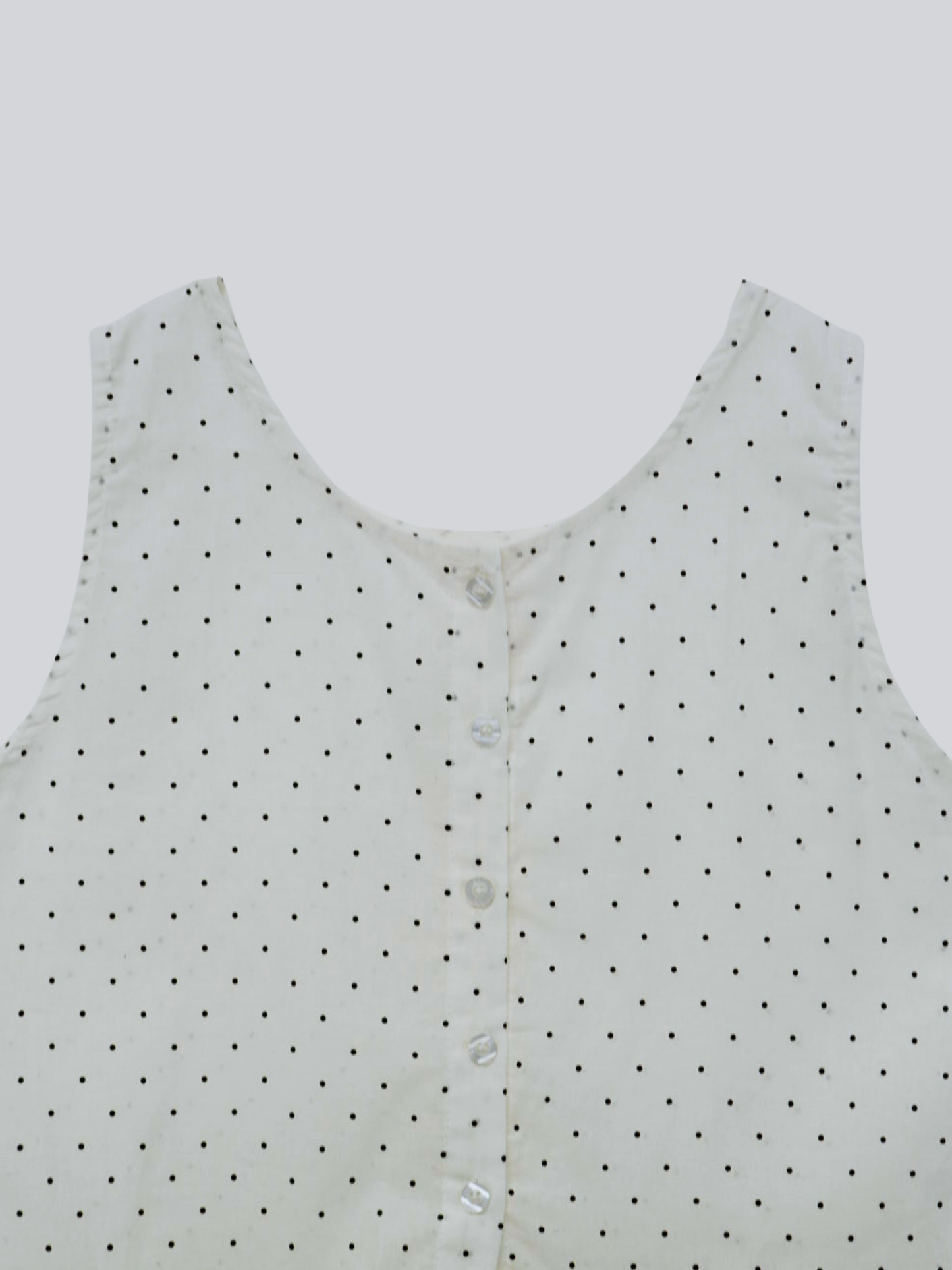 dot sleeveless blouse set