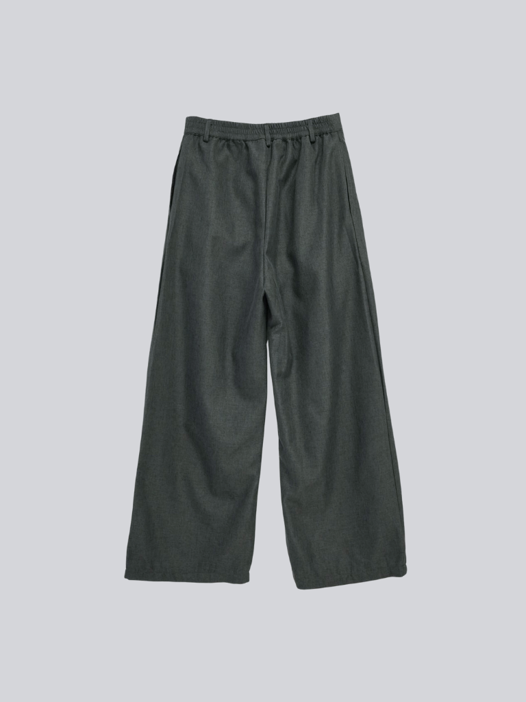 pleated wide leg trousers