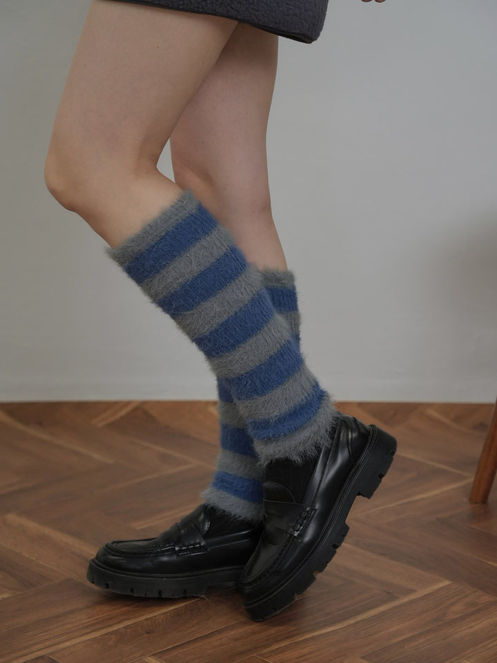 border knit leg warmer