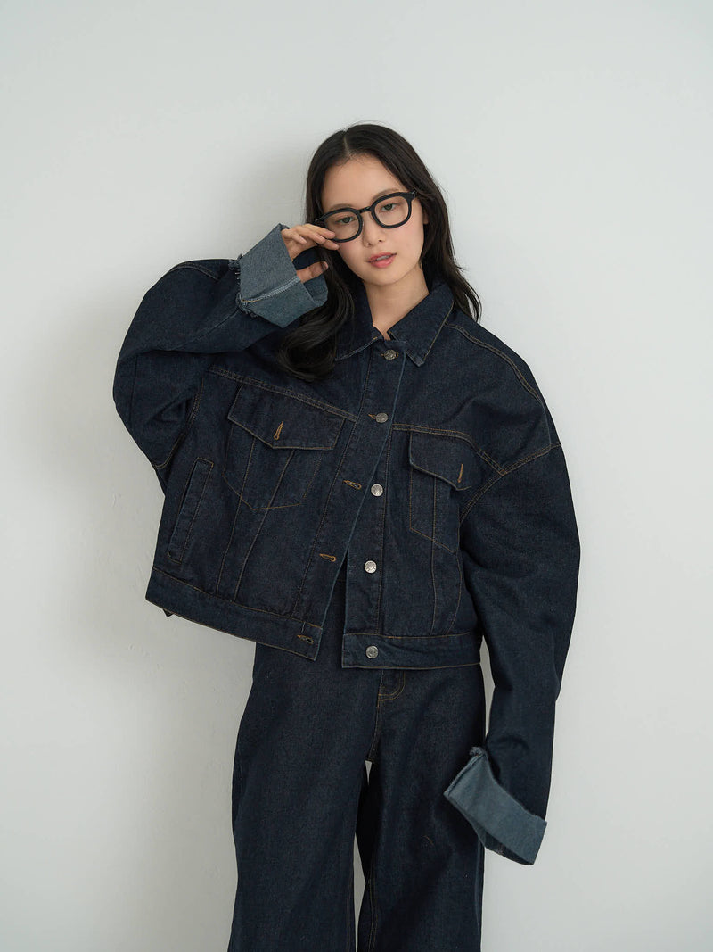 cropped denim jacket