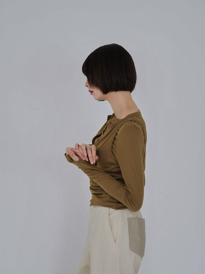 cutout layered tee