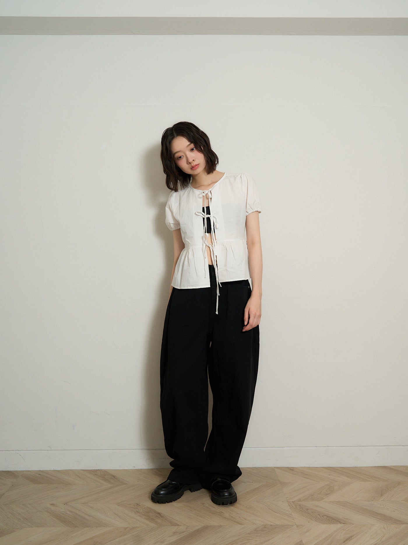 ribbon pocket pants