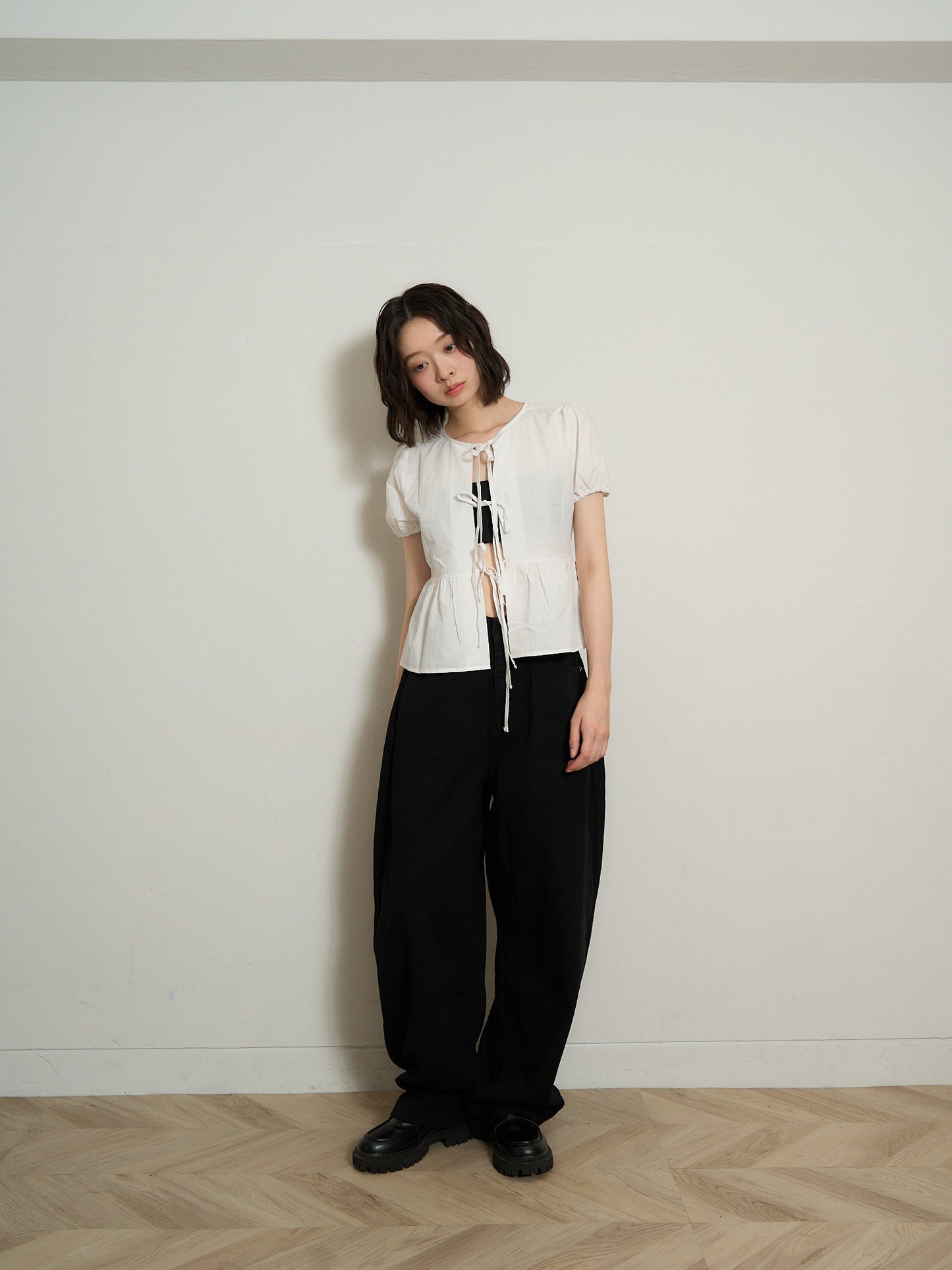 ribbon pocket pants