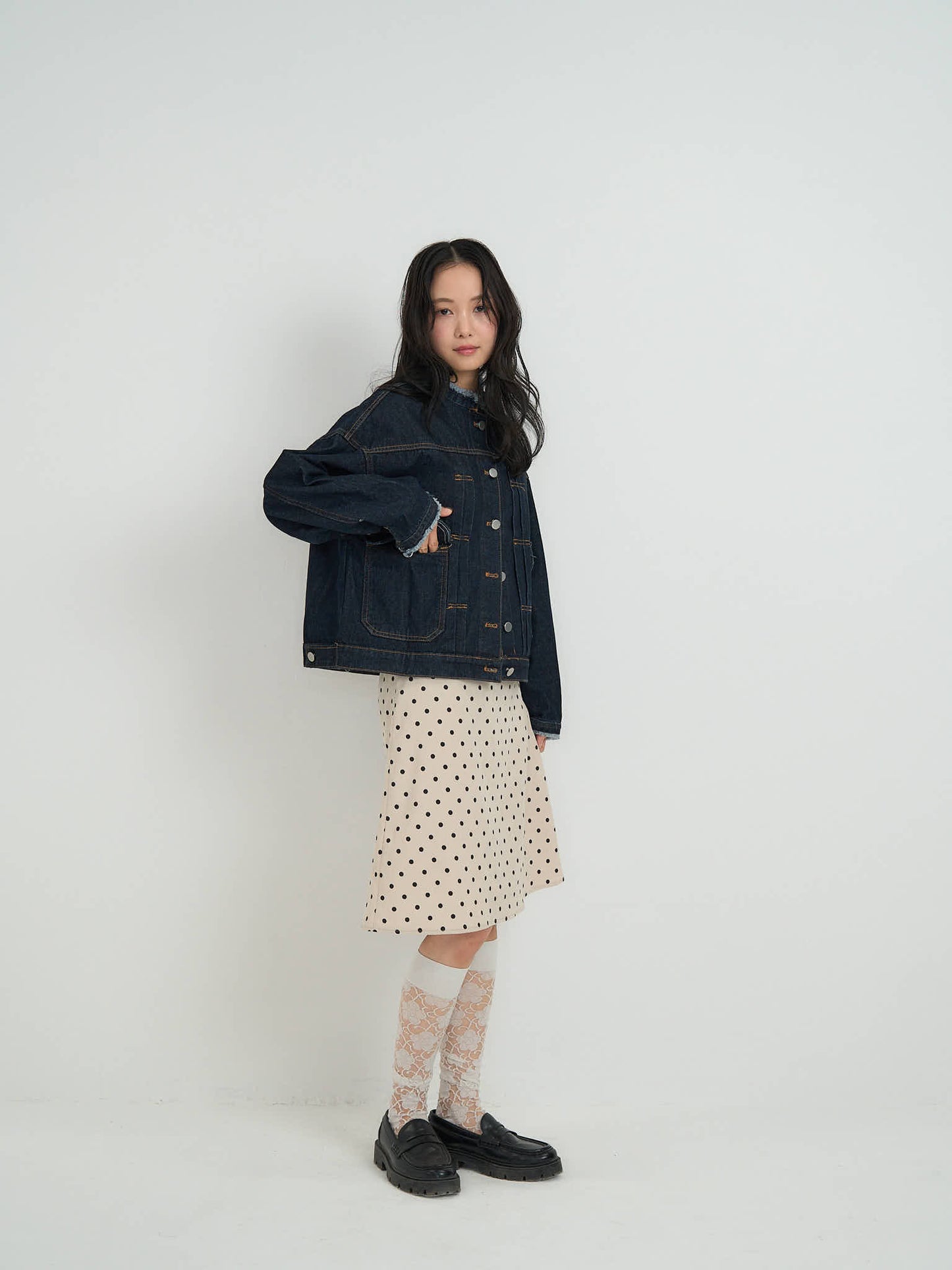 polka dot  midi skirt
