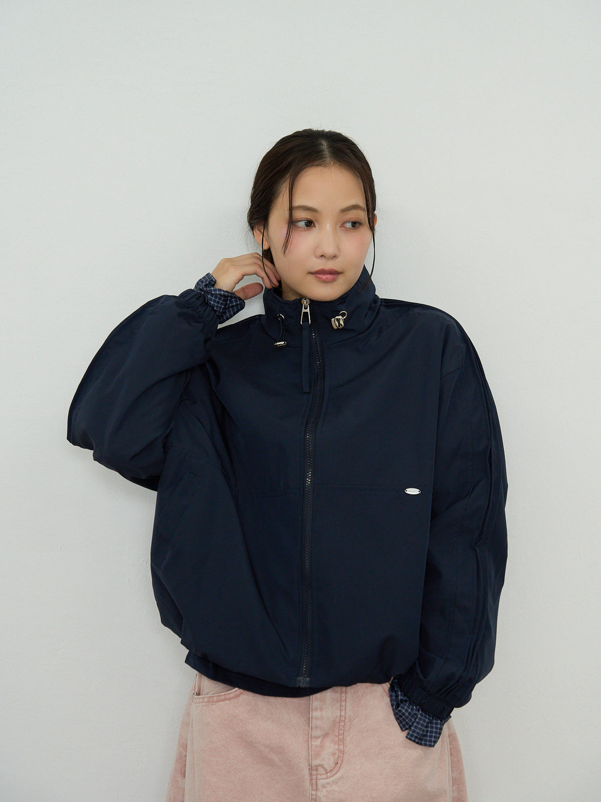 stand collar blouson
