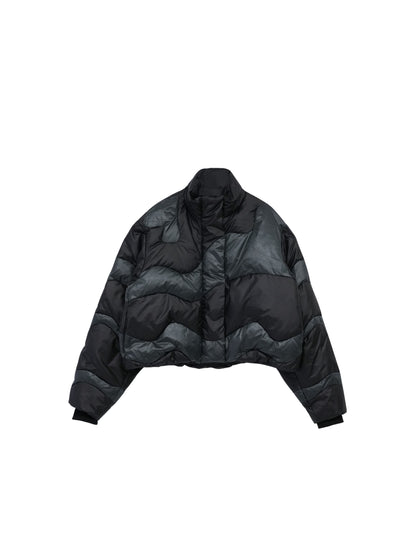 wave bicolor down jacket