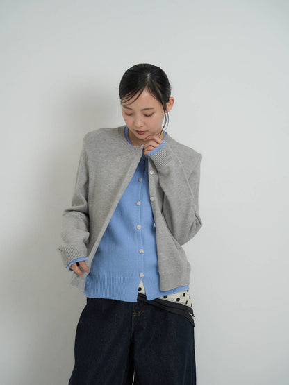 layered knit cardigan
