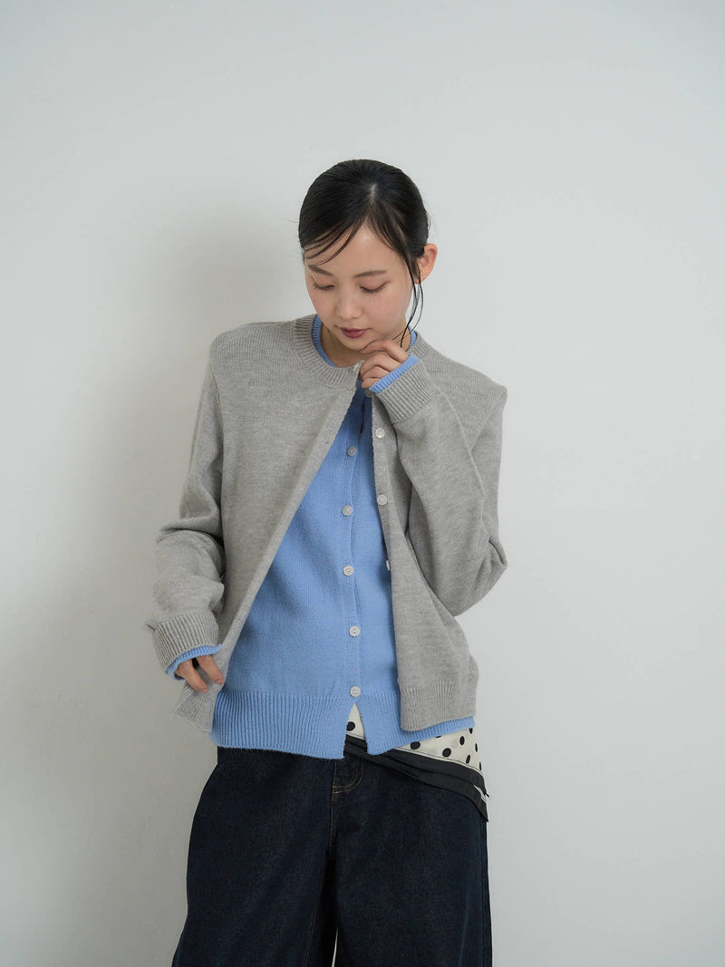 layered knit cardigan