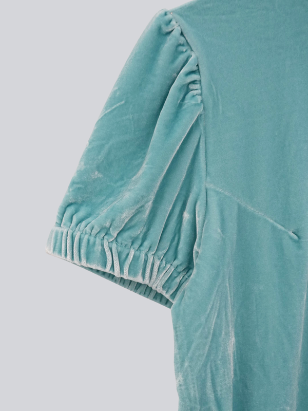 velour puff sleeve top