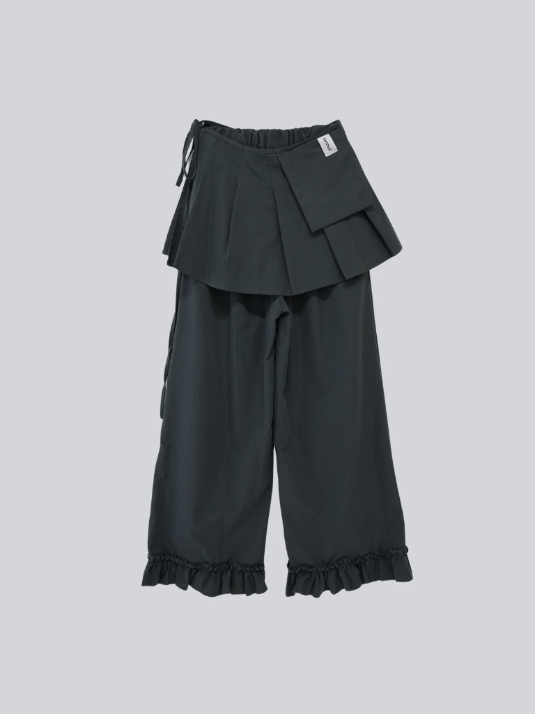 pleated wrap pants