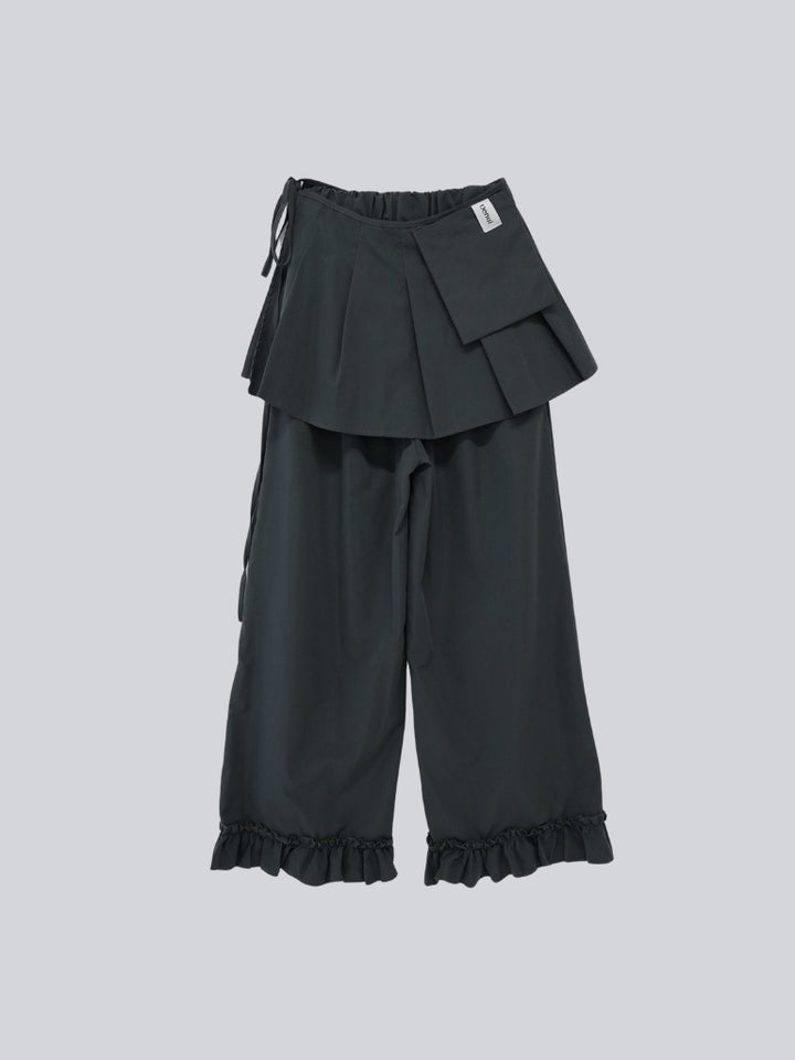 pleated wrap pants