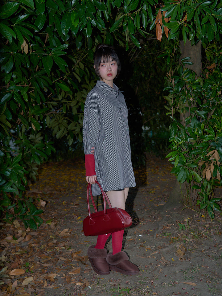 striped big sleeve shirt