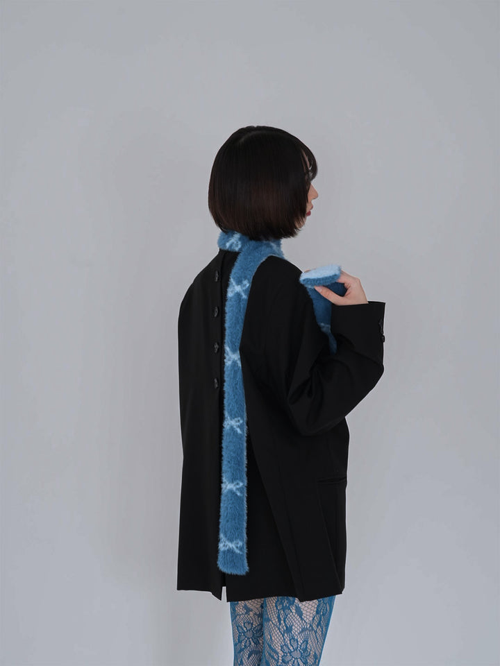 ribbon fur scarf