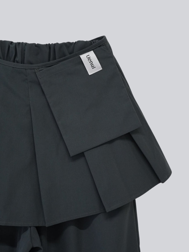 pleated wrap pants