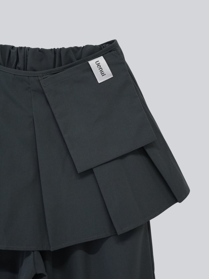 pleated wrap pants