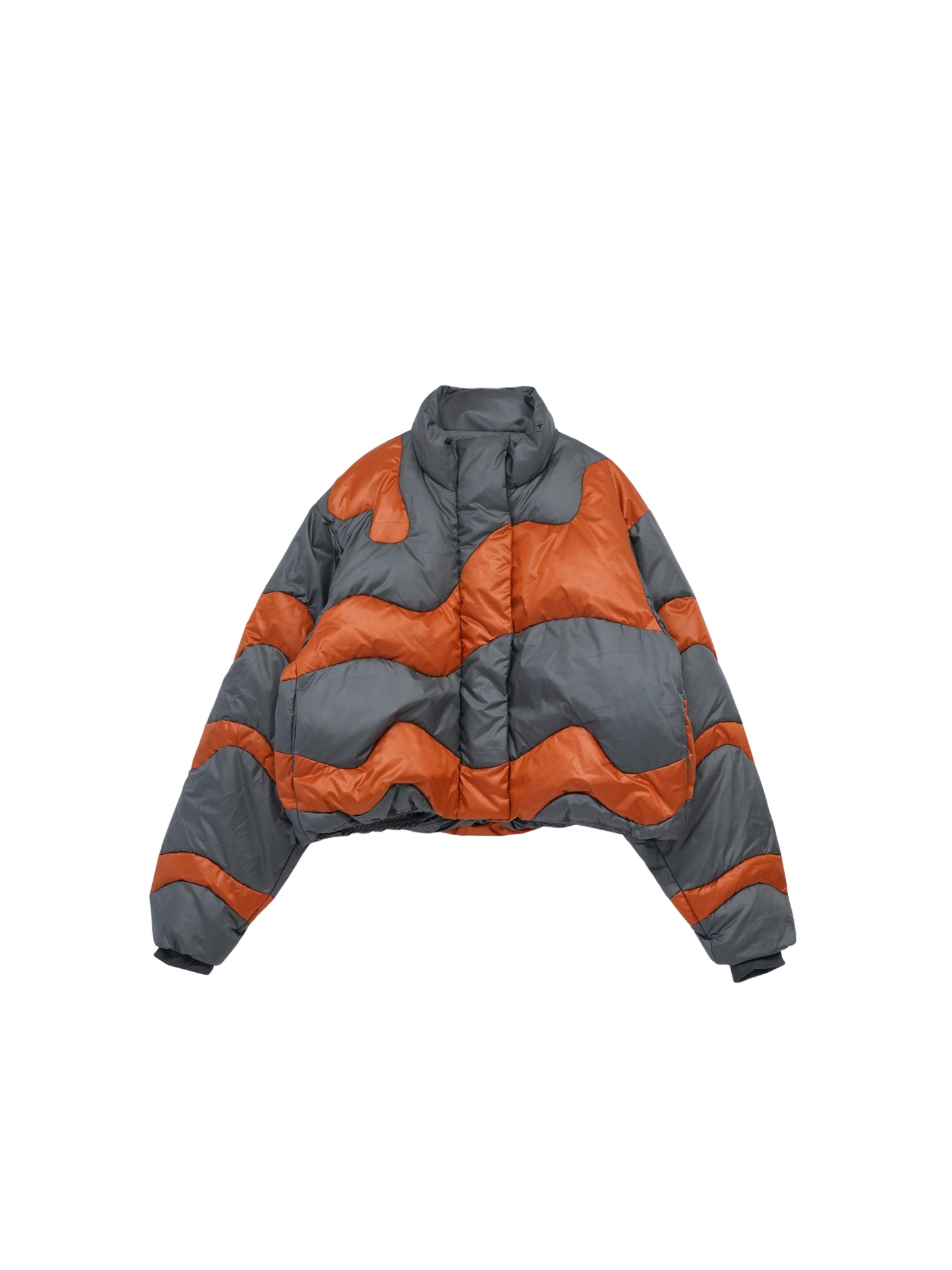 wave bicolor down jacket