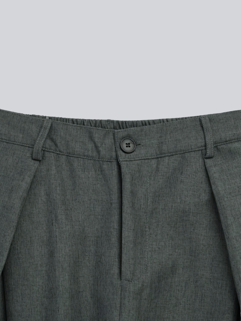 pleated wide leg trousers