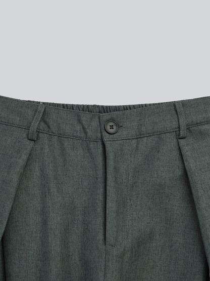 pleated wide leg trousers