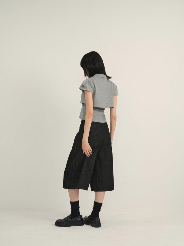 double button short jacket
