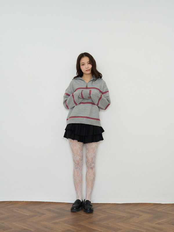 border half zip knit