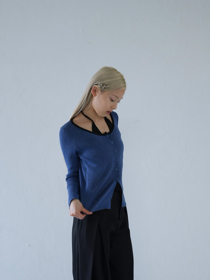 【 10月上旬発送予定 】layered rib knit top