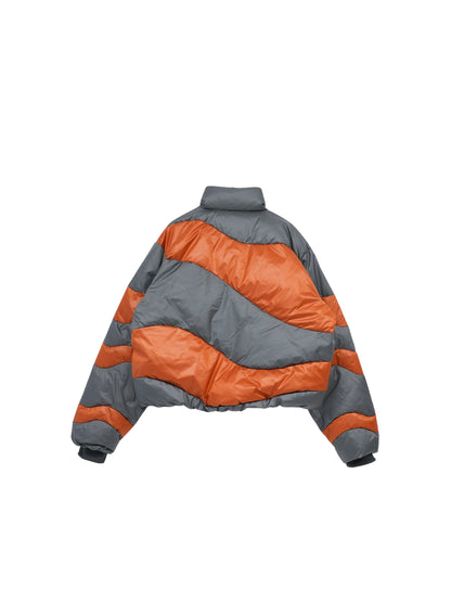 wave bicolor down jacket