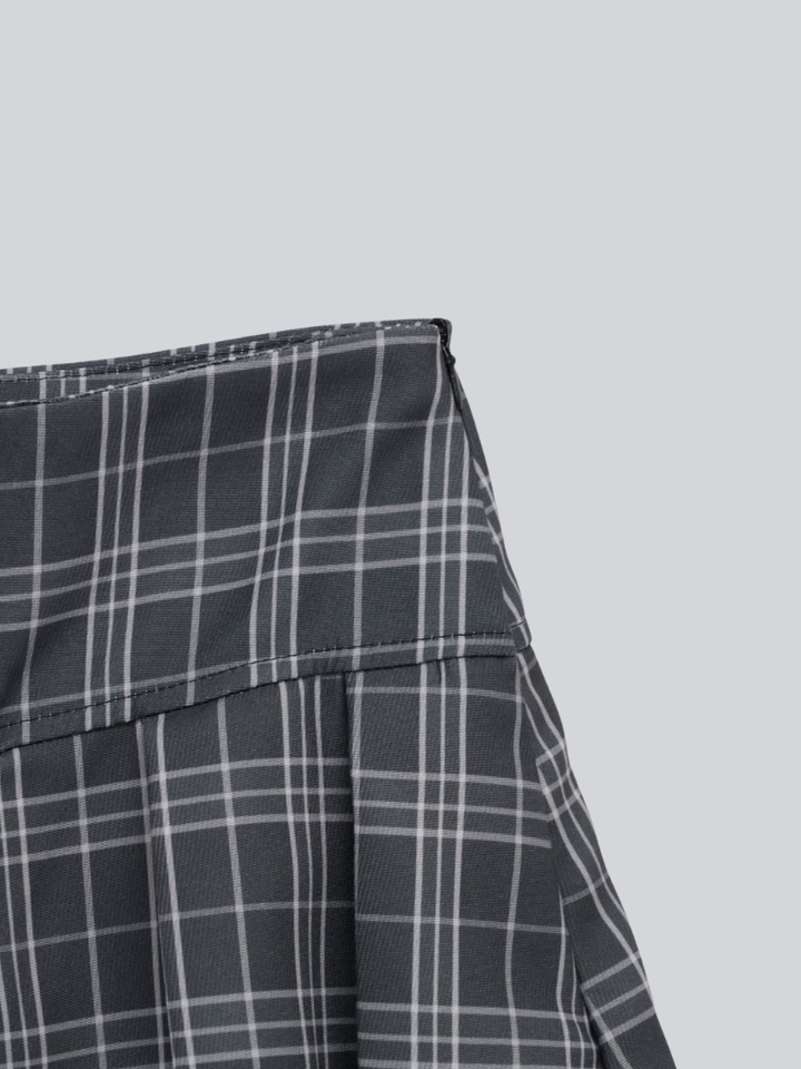 3piece check jacket and skirt