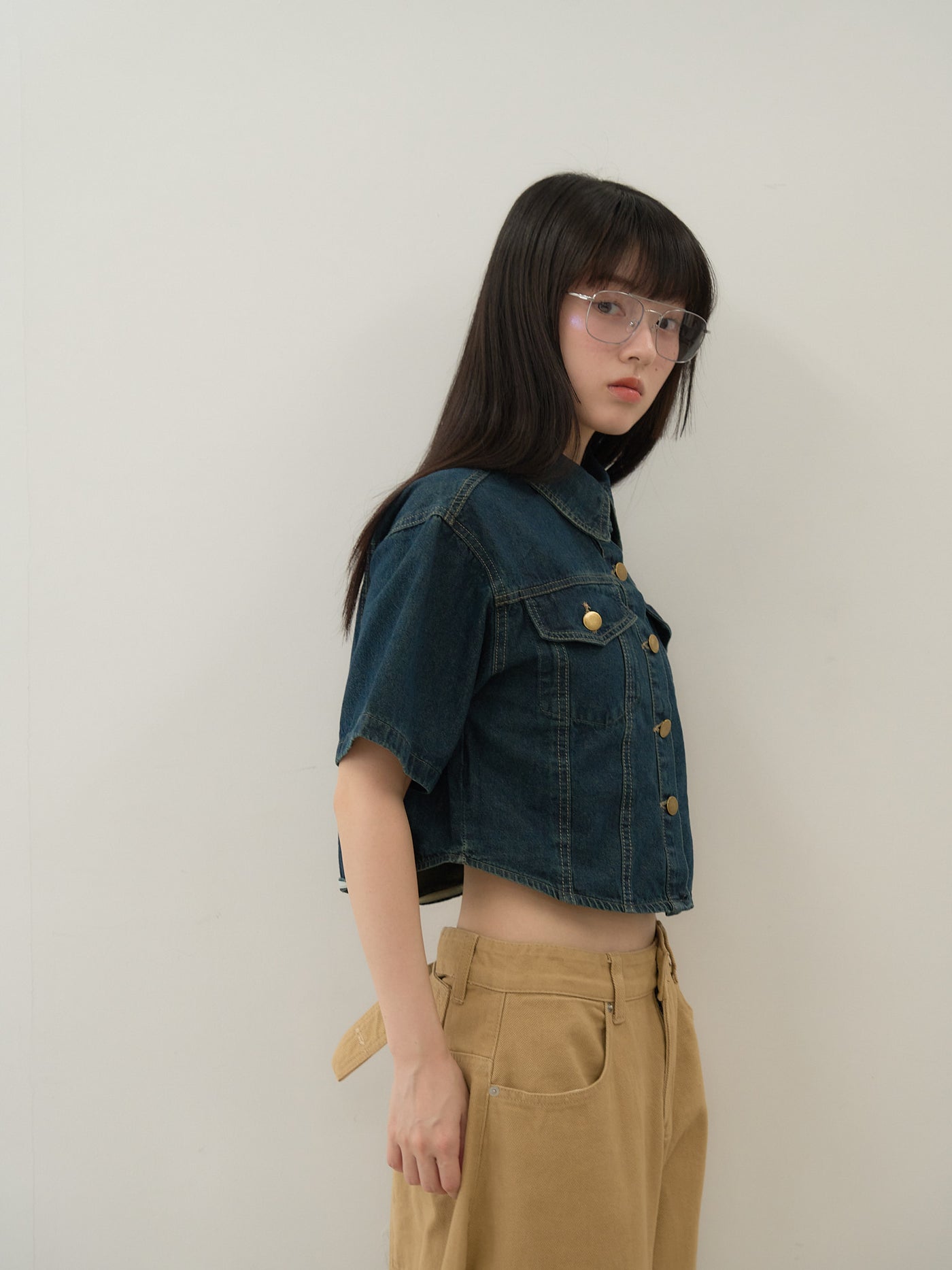 denim short jacket