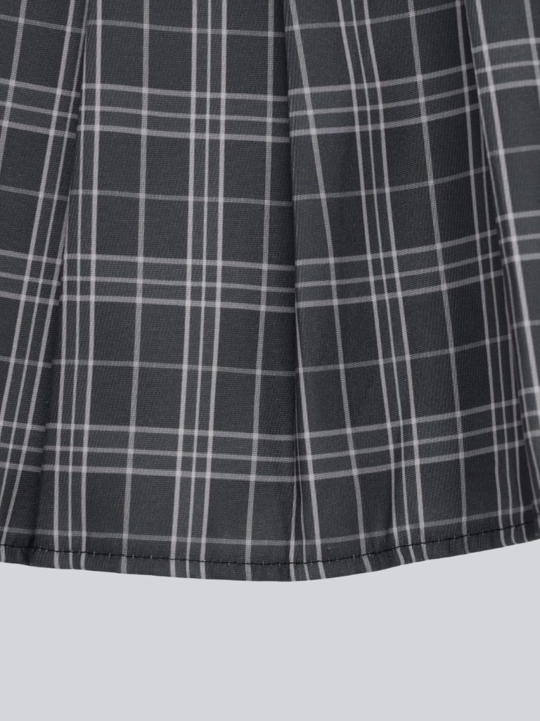 3piece check jacket and skirt