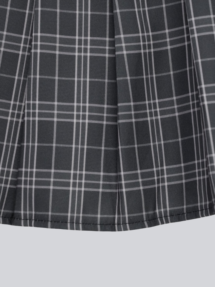 3piece check jacket and skirt