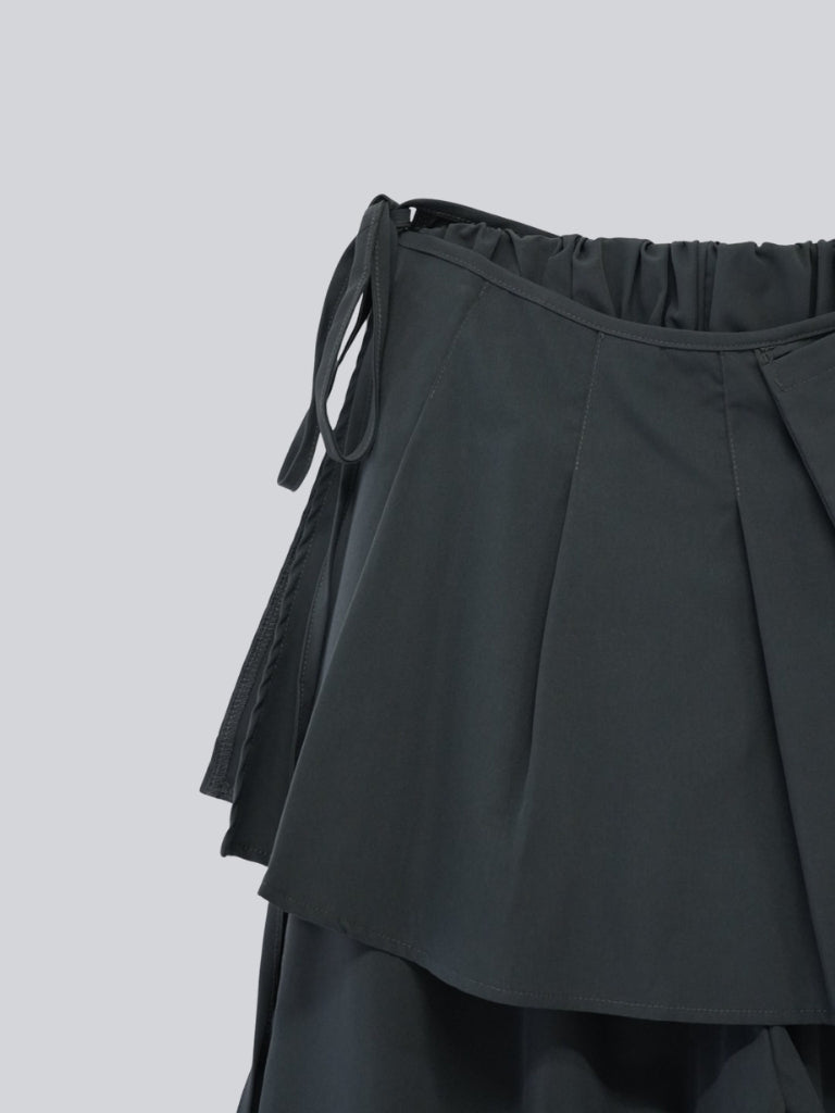 pleated wrap pants