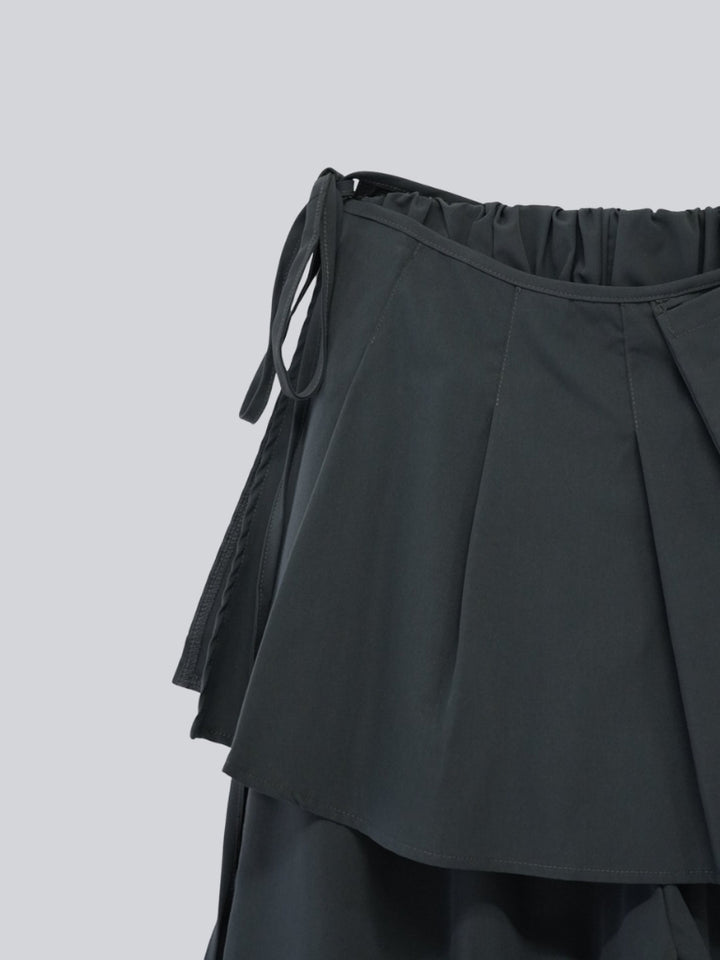 pleated wrap pants