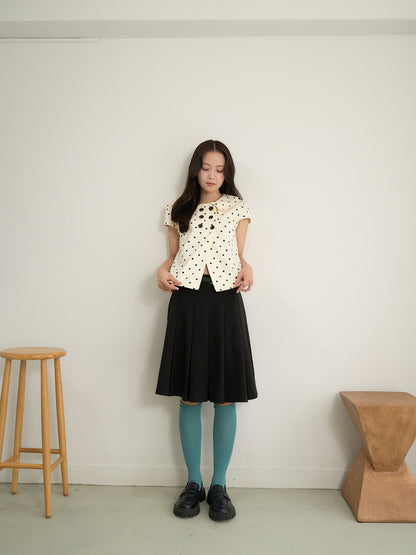 dot button blouse