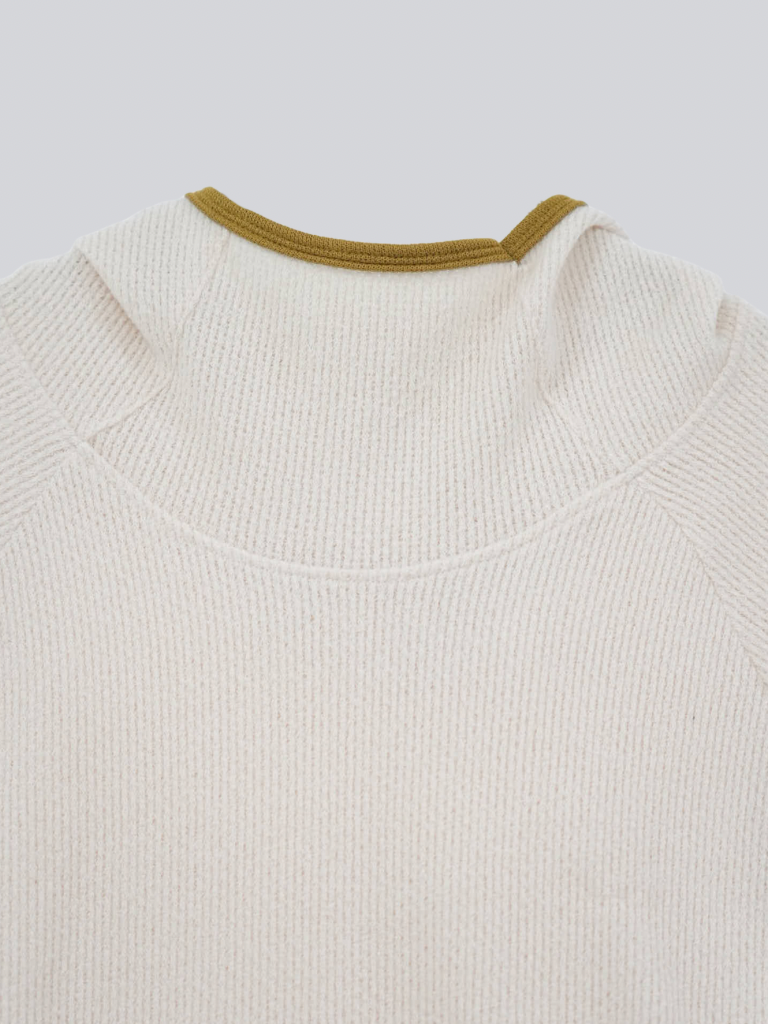 contrast trim ribbed foodie