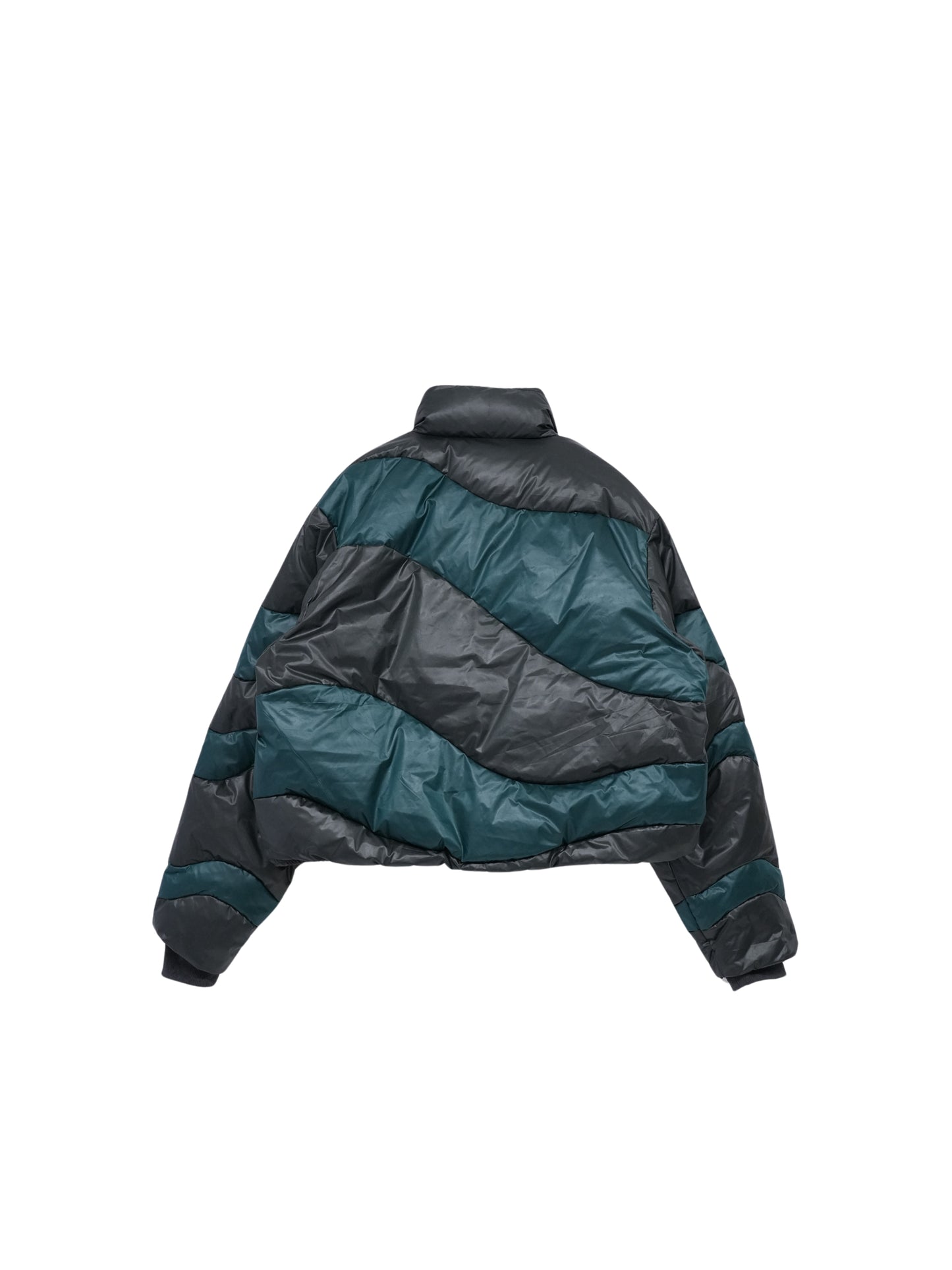 wave bicolor down jacket