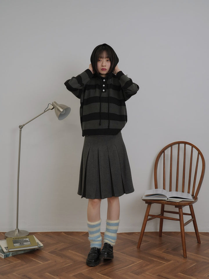 border knit leg warmer