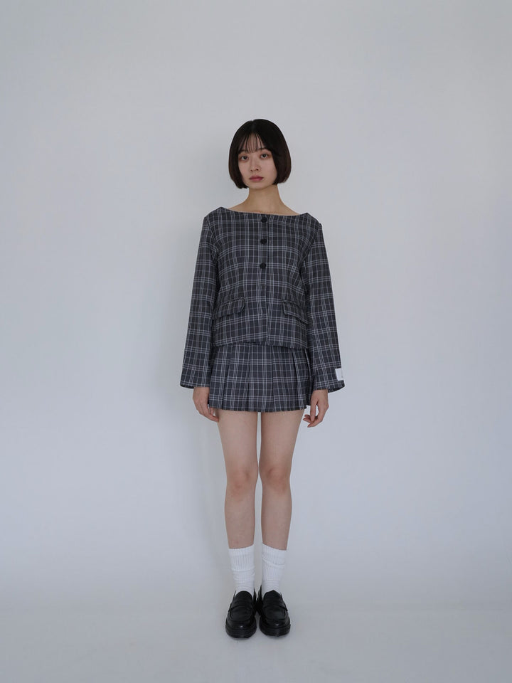 【8月26日発送予定】3piece check jacket and skirt