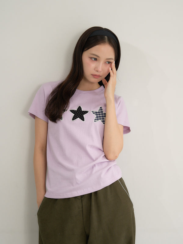 star patch tee