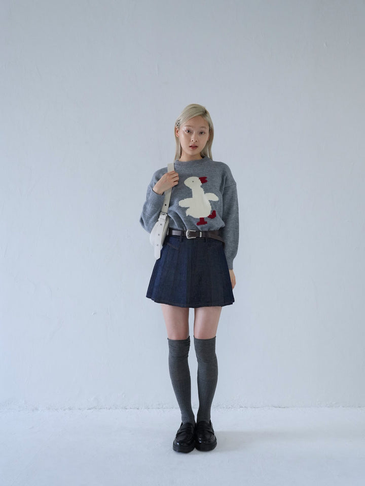 【 10月上旬発送予定 】duck knit sweater