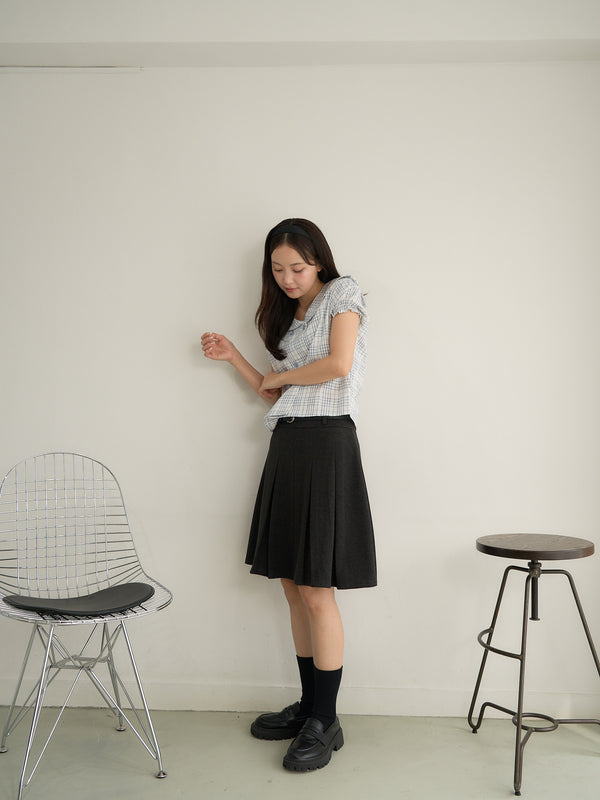 classic midi pleated skirt