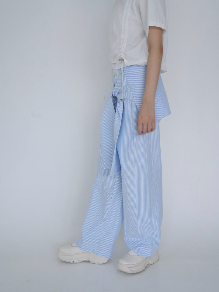 【8月26日発送予定】waist ribbon wide pants