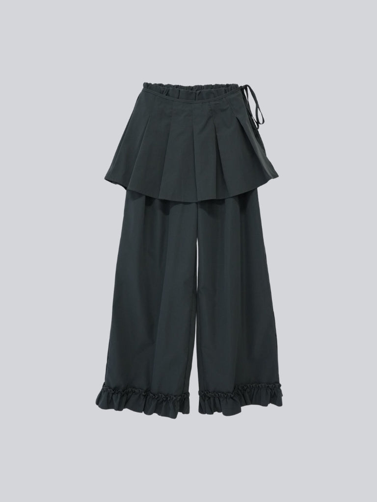 pleated wrap pants