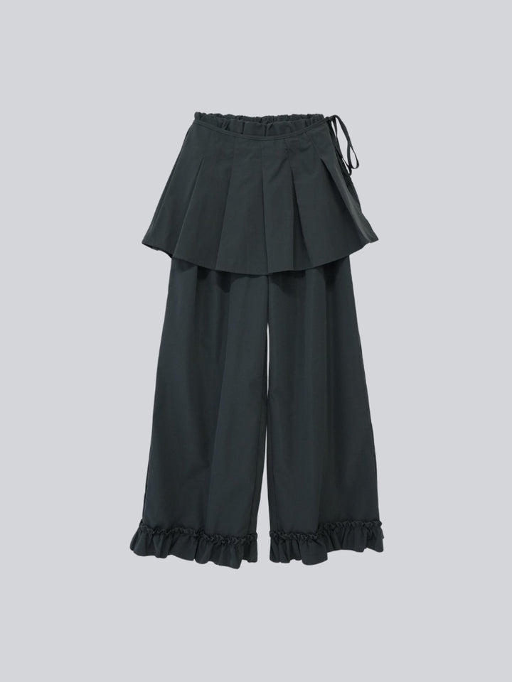 pleated wrap pants