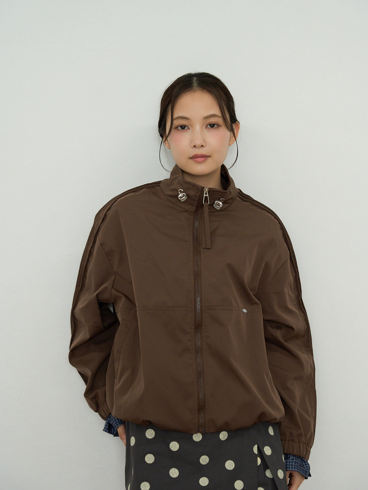 stand collar blouson