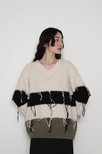 border fringe knit