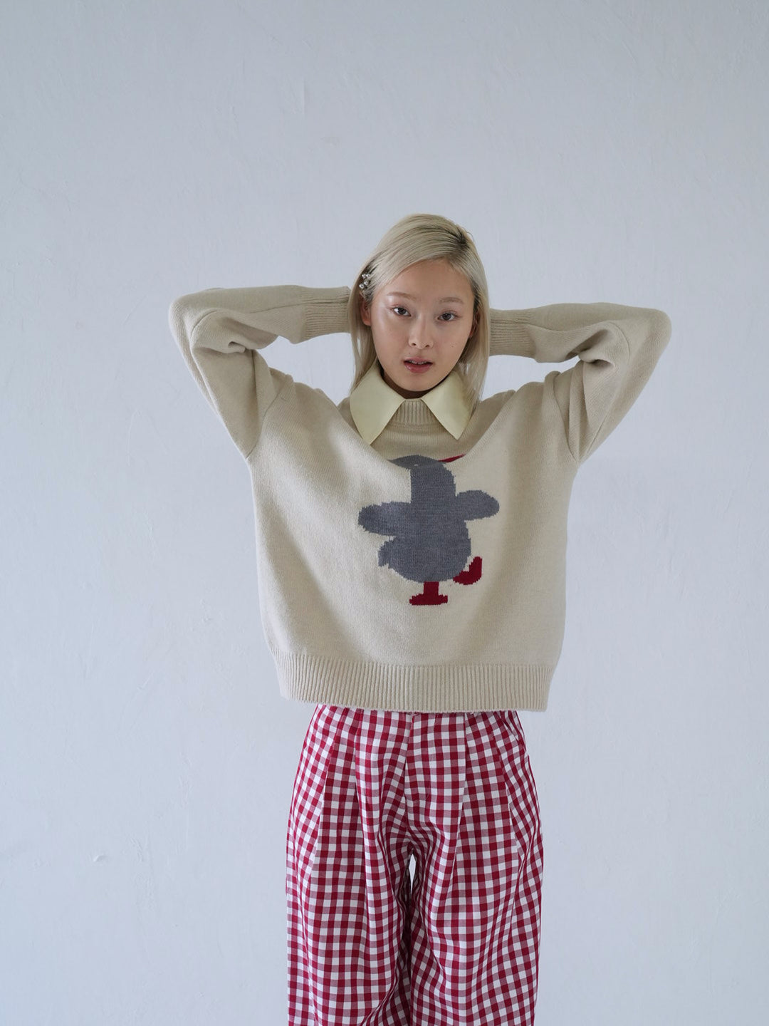 【 10月上旬発送予定 】duck knit sweater