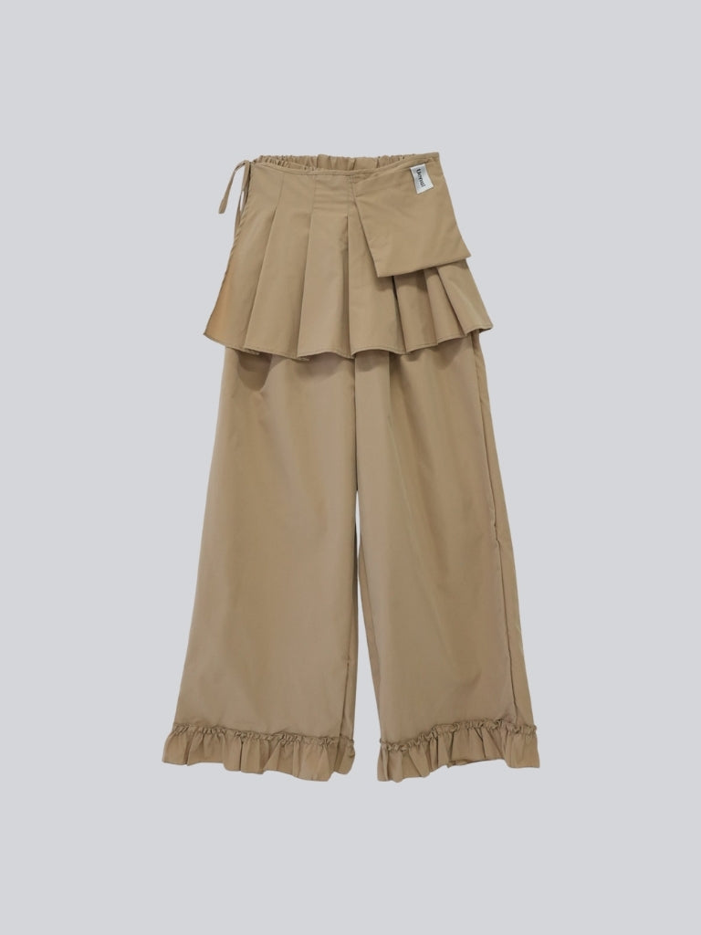 pleated wrap pants