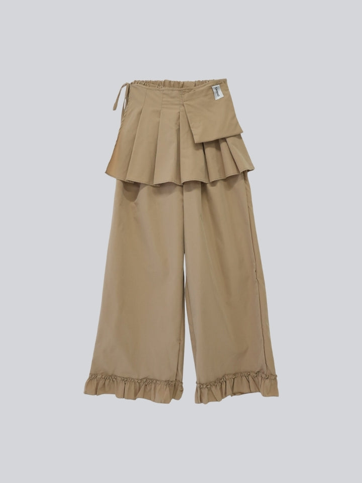 pleated wrap pants