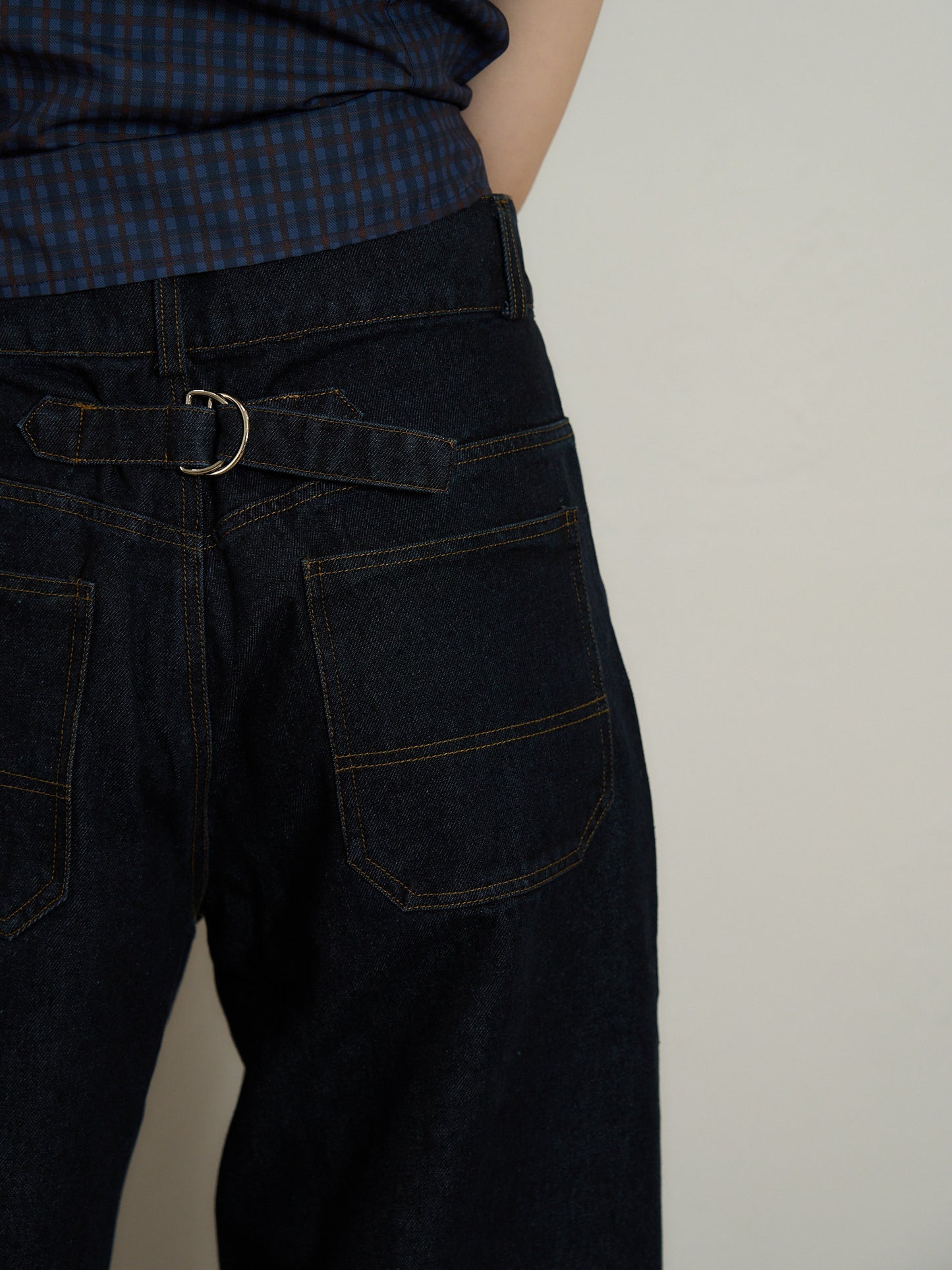 wide leg denim pants
