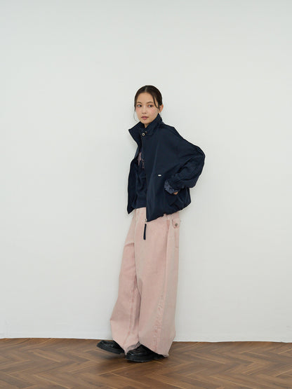 stand collar blouson